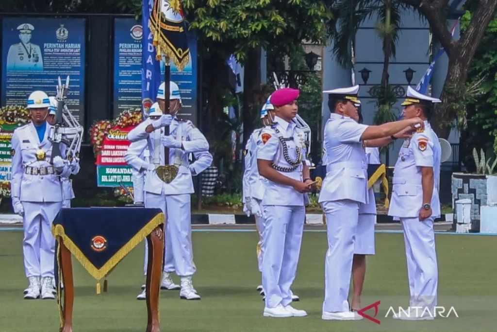 the handover ceremony of the Commander of the Indonesian Fleet (Pangkoarmada RI)