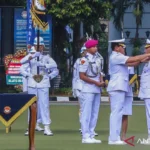 the handover ceremony of the Commander of the Indonesian Fleet (Pangkoarmada RI)